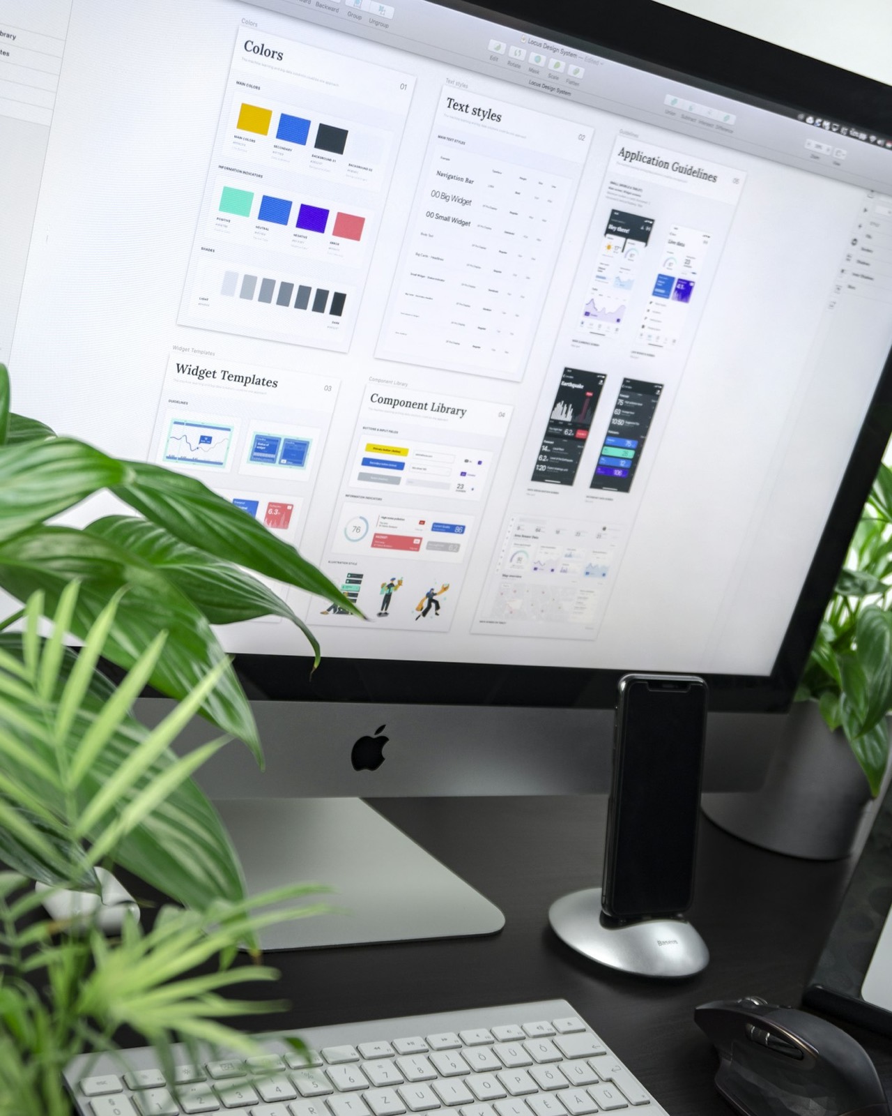 Desktop showing a curated design system — a short shelf of design skills, not a prompt dump